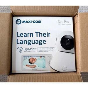 Maxi-Cosi See Pro 360° Baby Monitor White 2K HD CryAssist Two-Way Talk New